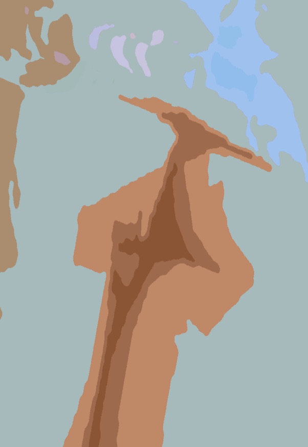 Stylized drawing of a man in a hat