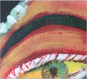 Detail of painting by Pamelam Solon