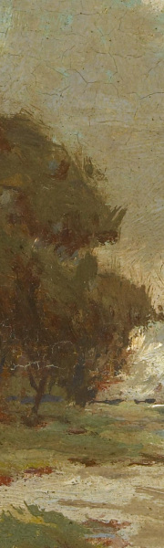Detail of the painting "After the Rain" by Granville Redmond