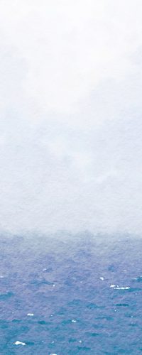 Stylized ocean and clouds