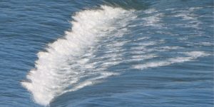 Inverted photo of a breaking wave